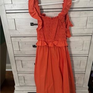 Orange Smocked Dress from Ruthie Grace